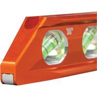 Torpedo Billet Level, 8" L, Aluminum, 4 Vials, Magnetic Moffatt Supply & Specialties