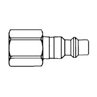 Quick Couplers - 1/2" Industrial, One Way Shut-Off - Plugs, 3/8" Moffatt Supply & Specialties
