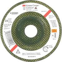 Green Corps Depressed Centre Wheel, 4-1/2" x 1/4", 7/8" Arbor, Ceramic, Type 27 Moffatt Supply & Specialties
