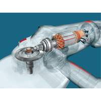 High Performance Large Angle Grinder, 9", 120 V, 15 A, 6500 RPM Moffatt Supply & Specialties