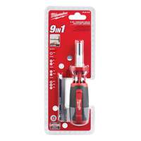 9-in-1 Square Drive Multi-Bit Driver, 9" L, Cushion Grip Handle Moffatt Supply & Specialties