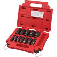 Jeu de douilles SAE &agrave; 6 pans Shockwave Impact Duty, 12 Mcx, Chocs, Prise de 3/8", Profond Moffatt Supply & Specialties