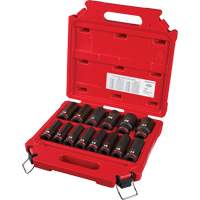 Jeu de douilles m&eacute;triques &agrave; 6 pans Shockwave Impact Duty, 14 Mcx, Chocs, Prise de 1/2", Profond Moffatt Supply & Specialties