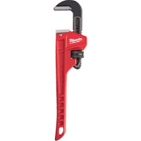 Pipe Wrench, 1-1/2" Jaw Capacity, 10" Long, Powder Coated Finish, Ergonomic Handle Moffatt Supply & Specialties