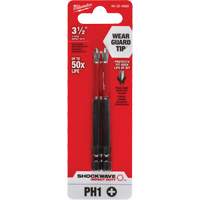Embout de tournevis Shockwave Impact Duty, Phillips, Embout #1, Prise 1/4", Longueur 3-1/2" Moffatt Supply & Specialties