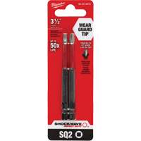 Embout de tournevis Shockwave Impact Duty, Carr&eacute;e, Embout #2, Prise 1/4", Longueur 3-1/2" Moffatt Supply & Specialties