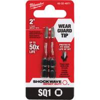 Embout de tournevis Shockwave Impact Duty, Carr&eacute;e, #1, Prise 1/4" Moffatt Supply & Specialties