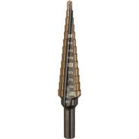 Step Drill Bit, 1/8"/#1 - 1/2"/#1 , 1/32" Increments, High Speed Cobalt Moffatt Supply & Specialties
