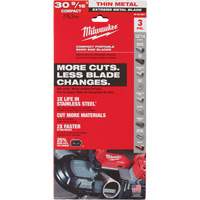 Extreme Metal Band Saw Blades, High Speed Steel, 30-9/16" L x 1/2" W x 0.02" Thick, 12/14 TPI Moffatt Supply & Specialties