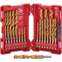 Shockwave Red Helix Metric Drill Bit Set, 25 Pieces, Titanium Moffatt Supply & Specialties