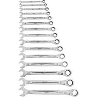 Ratcheting Wrench Set, Combination, 15 Pieces, Metric Moffatt Supply & Specialties