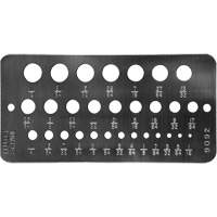 Gabarit de diam&egrave;tres pour foret fractionnaires Drillco Moffatt Supply & Specialties