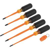 Slim-Tip Insulated Screwdriver Set, 1000 V, 6 Pcs Moffatt Supply & Specialties