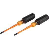 Slim-Tip Insulated Screwdriver Set, 1000 V, 2 Pcs Moffatt Supply & Specialties