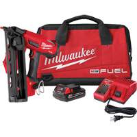 M18 Fuel 16 Gauge Angled Finish Nailer Kit, 18 V, Lithium-Ion Moffatt Supply & Specialties