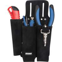 Lineman's Tool Pouch, Multiple Tool Holder, Leather, 3 Pockets Moffatt Supply & Specialties