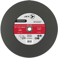 A24R PowerPlus Cut-Off Wheel, 12" x 1/8", 20 mm Arbor, Type 1, 6600 RPM Moffatt Supply & Specialties