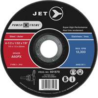 Meules &agrave; tronçonner Power Xtreme, 5" x 1/16", Arbre de 7/8", Type 1, 12 200 Tr/min Moffatt Supply & Specialties