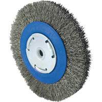 Crimped Wire Wheel Brushes, 6" Dia., 0.014" Fill, 1/2" - 5/8" - 2 Arbor Moffatt Supply & Specialties
