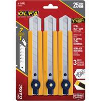 H-1 Classic Extra Heavy-Duty Utility Knife with Rubber Grip Inset, 25 mm Moffatt Supply & Specialties