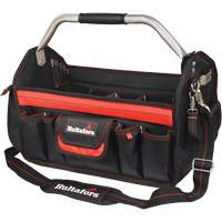 Porte-outils de 18" &agrave; dessus ouvert, Polyester balistique, Noir/Rouge Moffatt Supply & Specialties