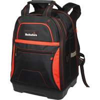 Molded Base Bottom Tool Backpack, Black/Red, Ballistic/Polyester Moffatt Supply & Specialties