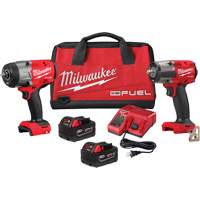 M18 FUEL 1/2" High Torque  & 3/8" Medium Torque Impact Wrenches Automotive Combo Kit, Lithium-Ion, 18 V Moffatt Supply & Specialties