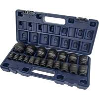 SAE Socket Set, 19 Pcs, Impact, 1/2" Drive Size Moffatt Supply & Specialties