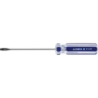 Blue Transparent Striped Slotted Screwdriver, 1/8" Tip, Round, Plastic Handle Moffatt Supply & Specialties