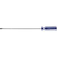 Blue Transparent Striped Slotted Screwdriver, 1/8" Tip, Round, Plastic Handle Moffatt Supply & Specialties