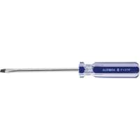 Blue Transparent Striped Slotted Screwdriver, 3/16" Tip, Round, Plastic Handle Moffatt Supply & Specialties