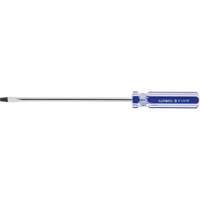 Tournevis &agrave; fente bleu transparent avec bandes, Tige de 3/16", Ronde, Prise en Plastique Moffatt Supply & Specialties