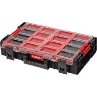Arx&reg; X-Large Organizer with Short Bins, 23" x 15-1/5" x 5", Black Moffatt Supply & Specialties