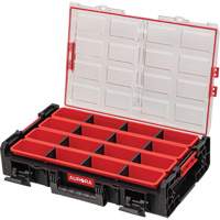 Arx X-Large Organizer with Long Bins, 23" x 15-1/5" x 5", Black Moffatt Supply & Specialties