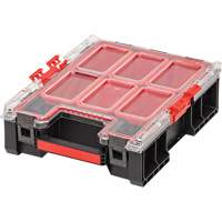 Arx&reg; Medium Tall Organizer with Bins, 10-2/5" x 14-3/10" x 4-1/5", Black Moffatt Supply & Specialties