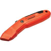 Auto-Retracting Safety Knife, 1", Steel, Aluminum Handle Moffatt Supply & Specialties