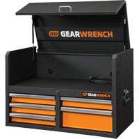 GSX Series Tool Chest, 36" W, 5 Drawers, Black/Orange Moffatt Supply & Specialties