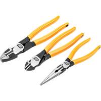PITBULL Dipped Handle Electrician's Plier Set, 3 Pieces Moffatt Supply & Specialties