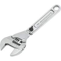 Adjustable Ratcheting Flex Wrench, 8" L, 2-27/50" Max Width, Chrome/Polished Moffatt Supply & Specialties