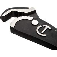 Cl&eacute; bimat&eacute;riau auto-ajustable pour tuyau, Cap des m&acirc;choires 1-1/2", Longueur 12", Fini Oxyde noir, Prise Coussin&eacute;e Moffatt Supply & Specialties