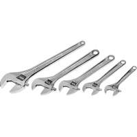 Chrome Wrench Set, Adjustable, 5 Pieces, Imperial and Metric Moffatt Supply & Specialties