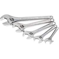 Chrome Wrench Set, Adjustable, 5 Pieces, Imperial and Metric Moffatt Supply & Specialties