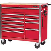 PRC4211 Pro Series Roller Cabinet, 11 Drawers, 42" W x 18" D x Red Moffatt Supply & Specialties