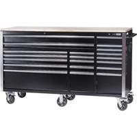 HDRC7220 HD Series Roller Cabinet, 20 Drawers, 72" W x 24" D x 42-3/10" H, Black Moffatt Supply & Specialties