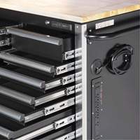 HDRC7220 HD Series Roller Cabinet, 20 Drawers, 72" W x 24" D x 42-3/10" H, Black Moffatt Supply & Specialties