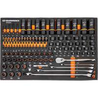 Jeu d'outils de m&eacute;canicien dans des plateaux modulaires en mousse avec conteneur de rangement, 247 morceaux Moffatt Supply & Specialties