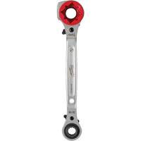Lineman's 5-in-1 Ratcheting Wrench with Milled Strike Face, 3/4"/1"/1-1/8" Drive, Ergonomic Handle Moffatt Supply & Specialties