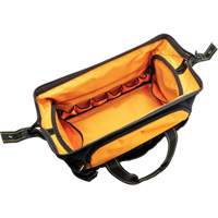 Sac &agrave; outils de 20" pour les professionnels, Nylon, 33 pochettes, Noir/Orange Moffatt Supply & Specialties