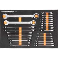 Jeu d'outils m&eacute;triques pour m&eacute;canicien MEGAMOD dans des plateaux en mousse modulaire avec armoire roulante &agrave; outils, 358 morcea Moffatt Supply & Specialties