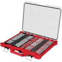 Jeu de cliquets et douilles m&eacute;triques/SAE avec organisateur PACKOUT &agrave; profil bas, 98 Mcx, Prise de 3/8" Moffatt Supply & Specialties